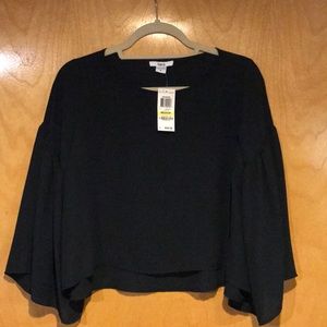 Bar III crop top with bell sleeves
